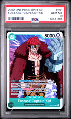 #051 EUSTASS "CAPTAIN" KID PSA 10 PRE-ERRATA