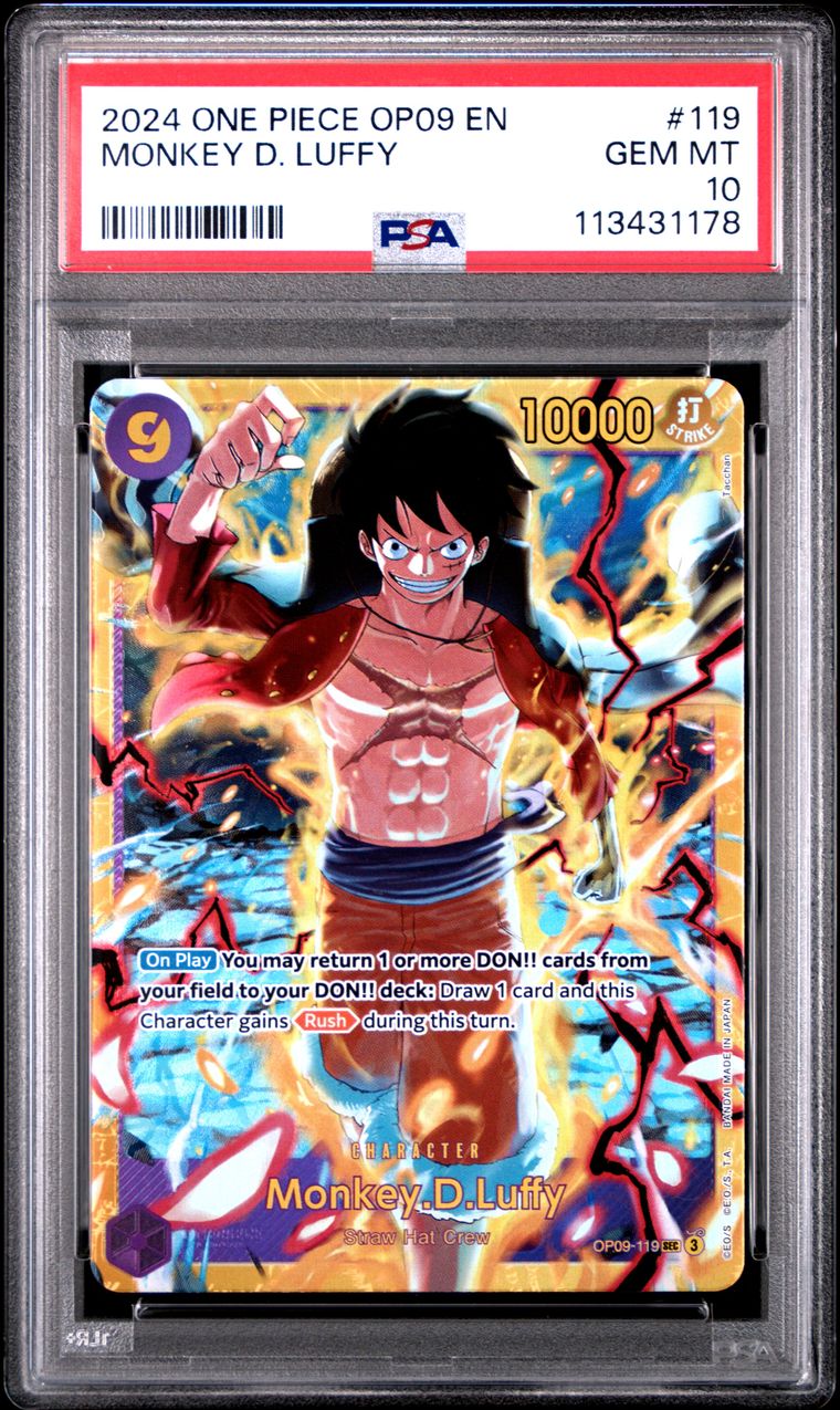 #119 MONKEY D. LUFFY PSA 10