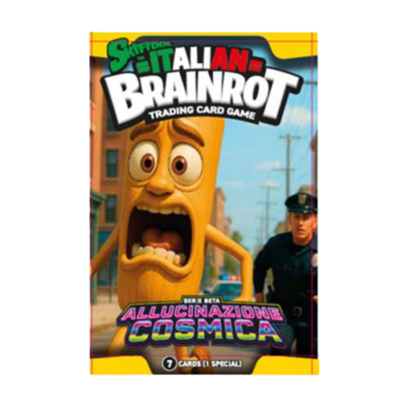 Skifidol -  Italian Brainrot TCG - Box 3 Buste da 7 Carte - Allucinazione Cosmica
