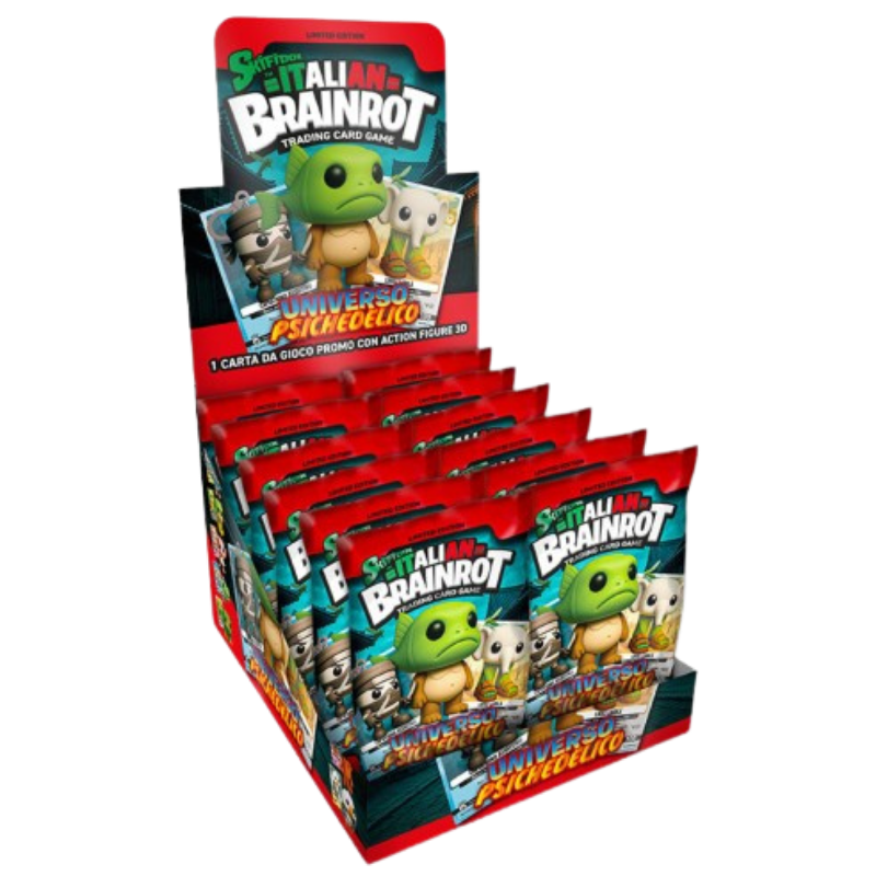 Skifidol - Italian Brainrot TCG - Box 12 Portachiavi 3D + Carta Speciale - Universo Psichedelico