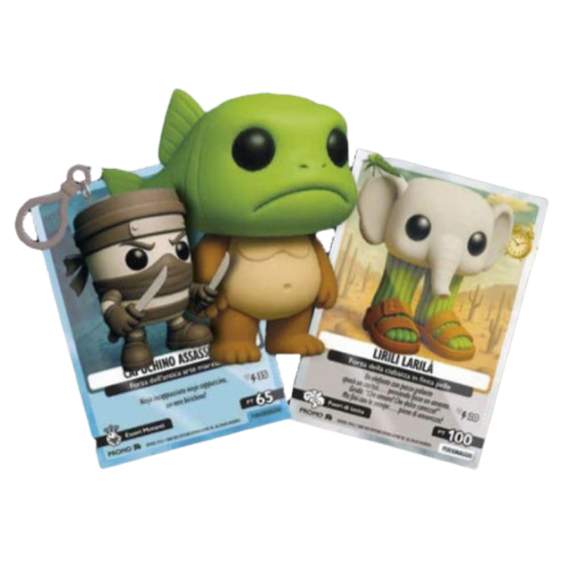 Skifidol - Italian Brainrot TCG - Box 12 Portachiavi 3D + Carta Speciale - Universo Psichedelico