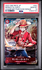 #001 MONKEY D. LUFFY PSA 10
